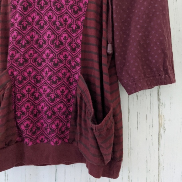 3/$20 Marc by Marc Jacobs Mixed Media Boho Hoodie - Picture 3 of 6